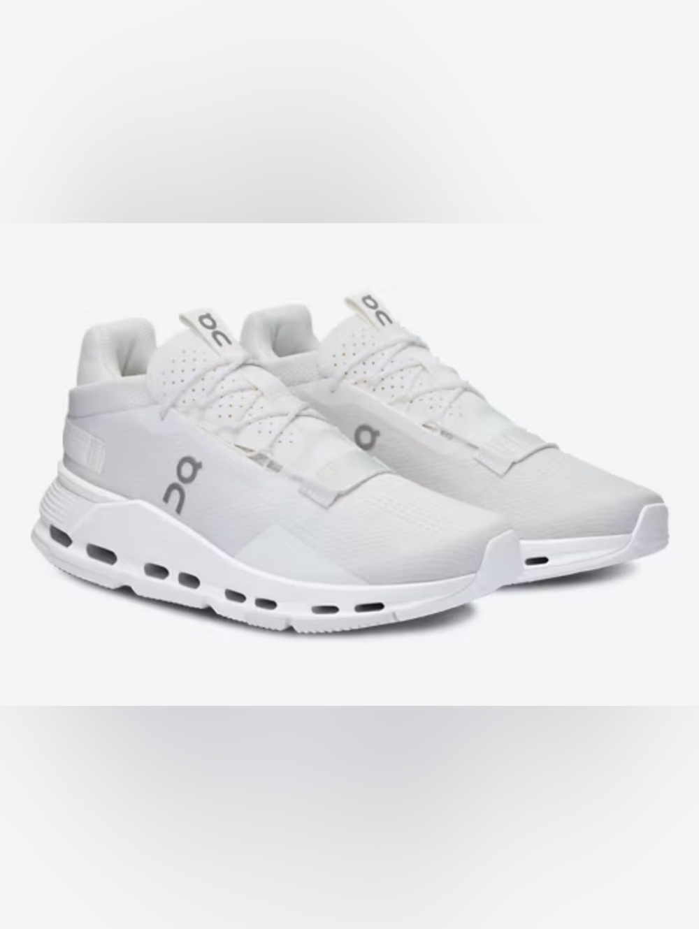 Size 11.5  On Cloudnova  2 Men's  Running White Low-Top Performance Sneakers